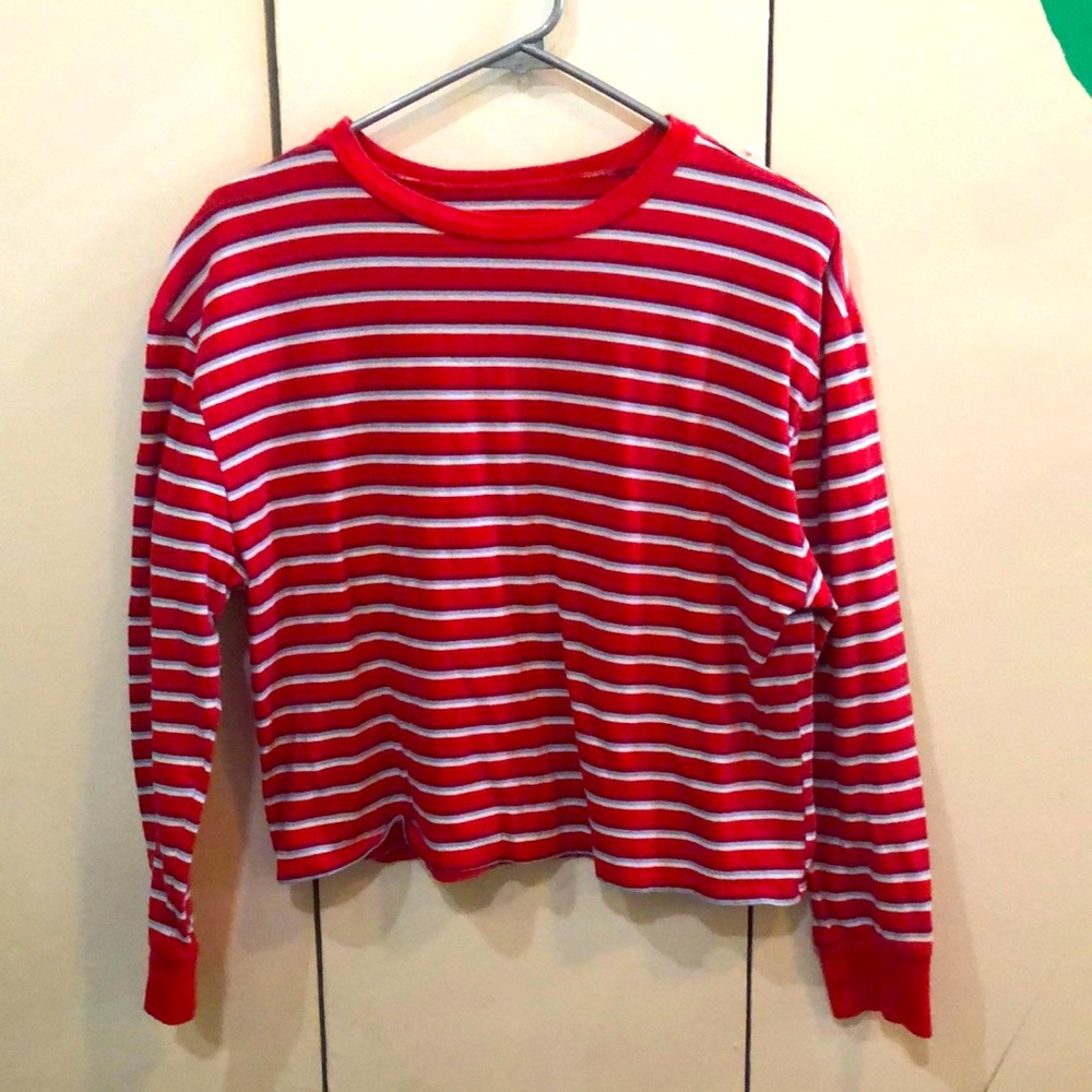 Striped Arizona Cropped Long Sleeve